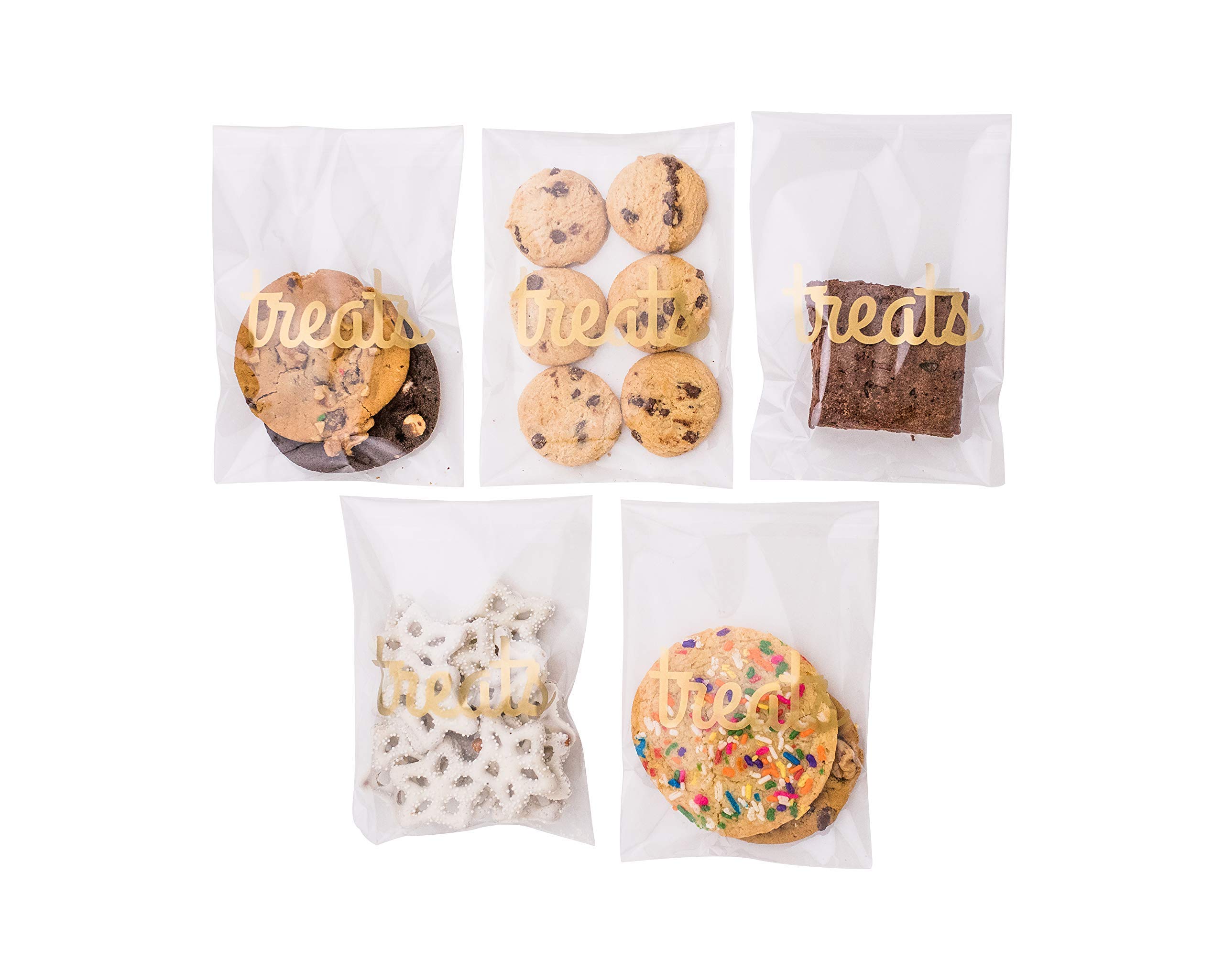 Algopix Similar Product 3 - Cellophane Treat Bags Clear Cookie