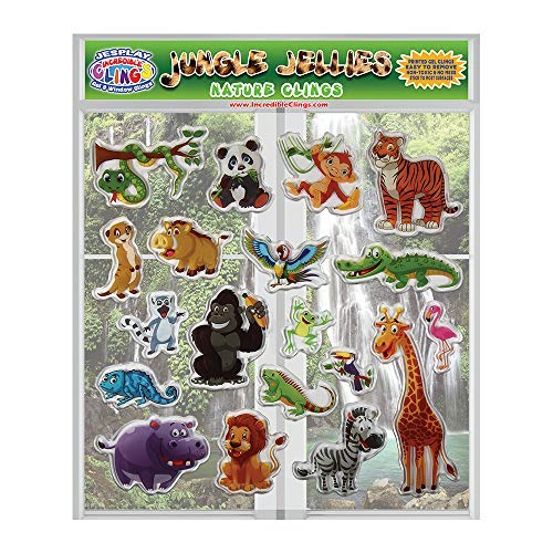 Algopix Similar Product 7 - Jungle Animal Gel Window Clings for