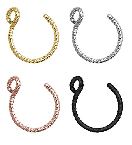 Algopix Similar Product 20 - Truphao Fake Hoop Nose Rings  Surgical
