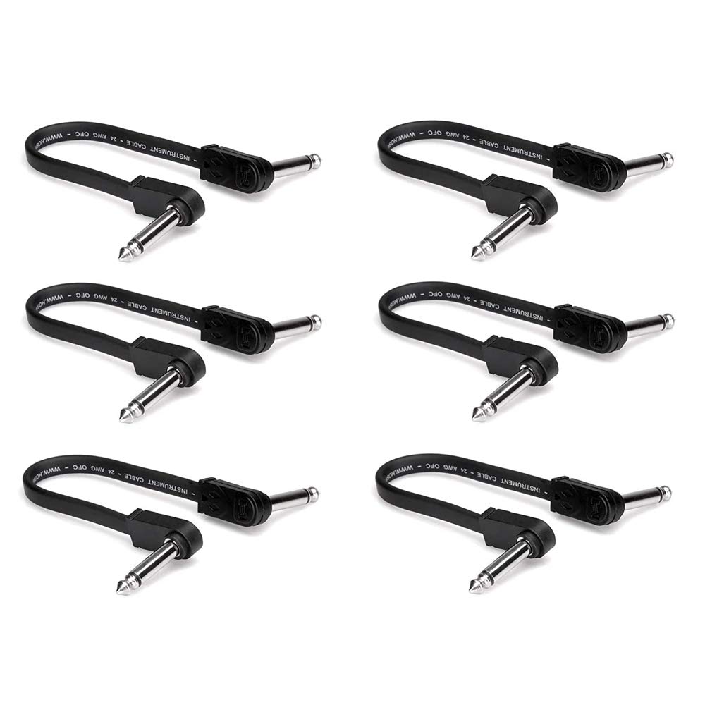 Algopix Similar Product 16 - HOSA 6 Pack Flat Guitar Patch Cable