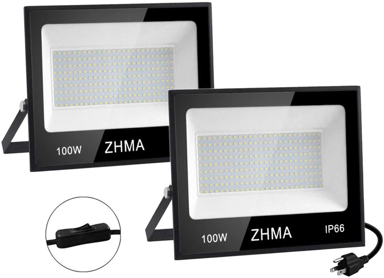 Algopix Similar Product 18 - ZHMA 100W LED Flood Lights Outdoor