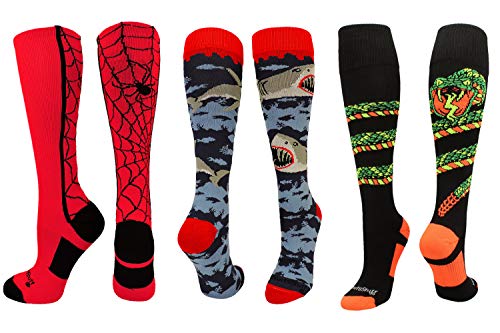 Algopix Similar Product 19 - MadSportsStuff Shark Socks Spider Socks