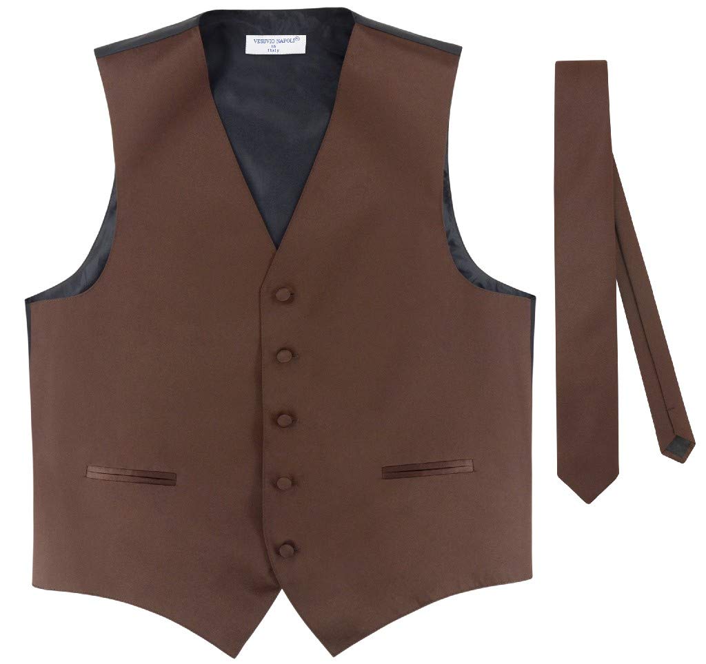 Algopix Similar Product 5 - Mens Dress Vest  Skinny NeckTie Solid