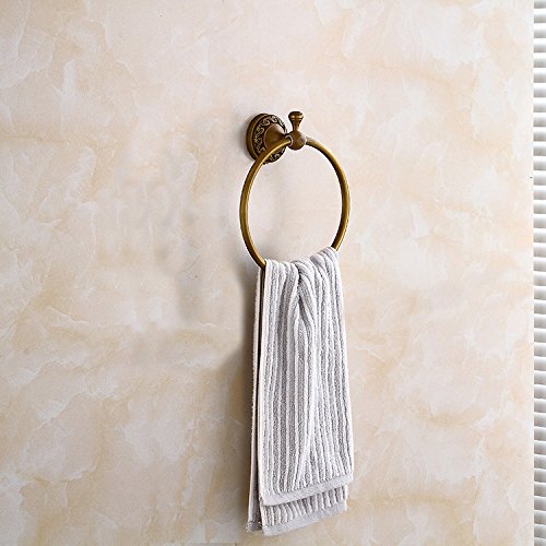 Algopix Similar Product 11 - LHbox Tap Brass Towel Ring Antique