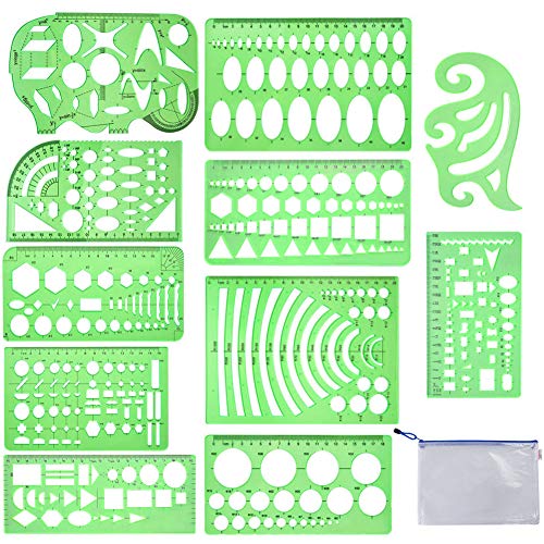 Algopix Similar Product 6 - QincLing 11 Pieces Geometric Drawings