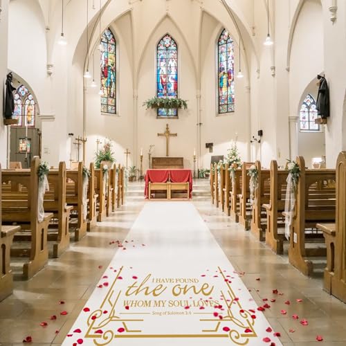 Algopix Similar Product 4 - HEALON White Wedding Aisle Runner Aisle