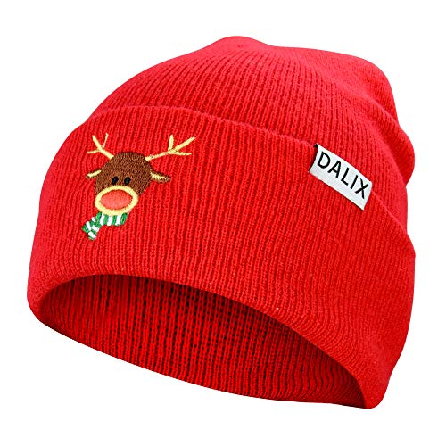 Algopix Similar Product 17 - DALIX Rudolph Beanie Christmas Holiday