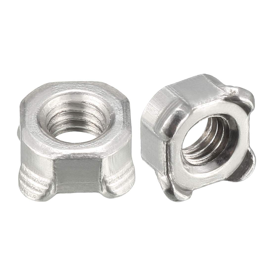 Algopix Similar Product 6 - uxcell Weld NutsM4 Square UNC Coarse