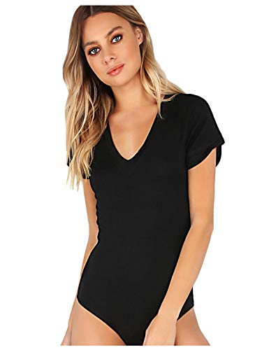 Algopix Similar Product 1 - MakeMeChic Womens Basic V Neck T Shirt