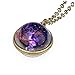 Algopix Similar Product 4 - Galaxy Pendant Necklaces Nebula Double