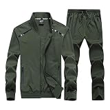 Algopix Similar Product 20 - INVACHI Mens 2 Pieces Athletic Full Zip