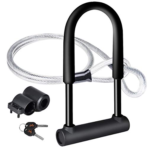 Algopix Similar Product 15 - DINOKA Bicycle U Lock with Keys 16mm