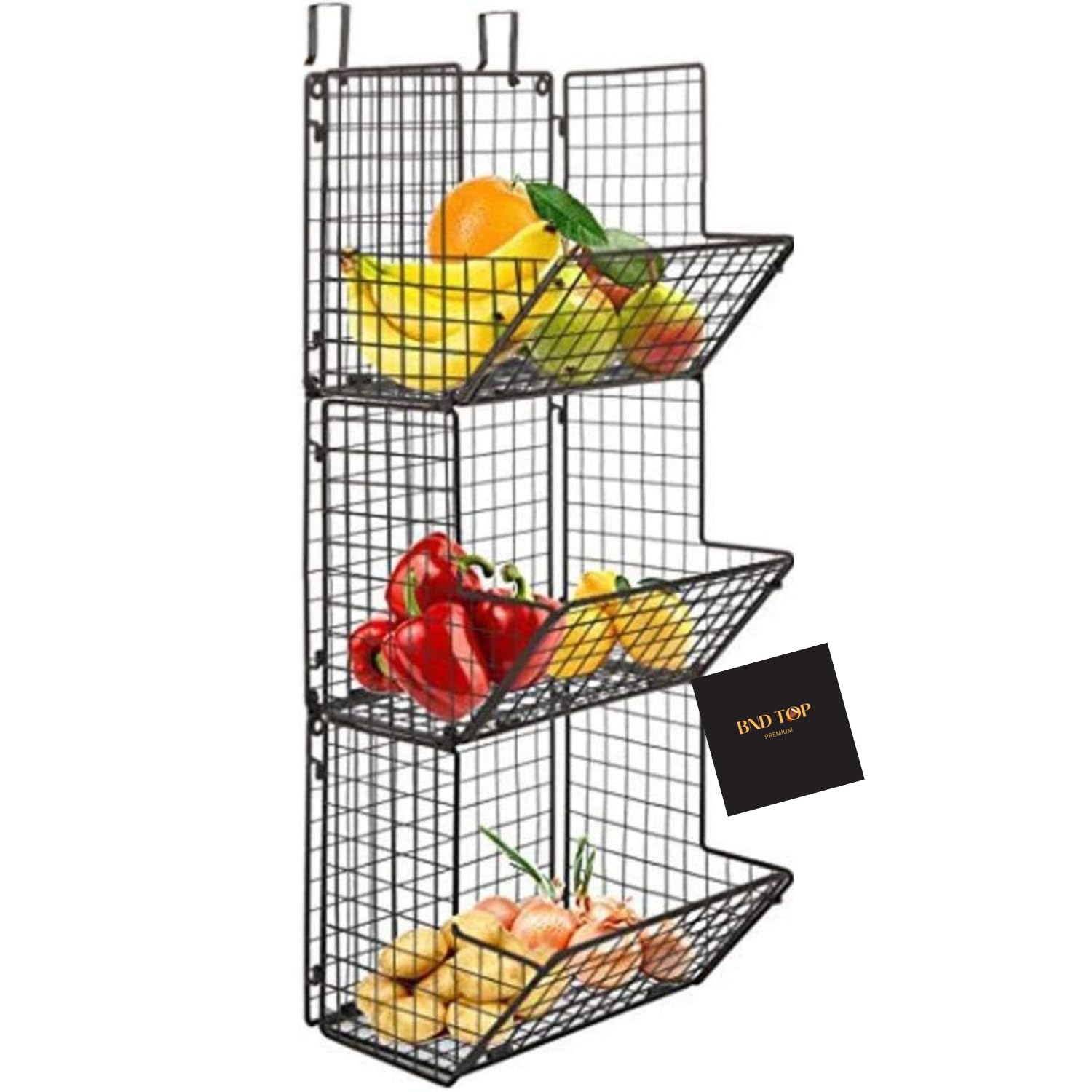 Algopix Similar Product 13 - BND TOP Hanging Fruit Basket Shelves