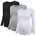 Algopix Similar Product 9 - Ecavus 3Pack Womens Maternity Tunic