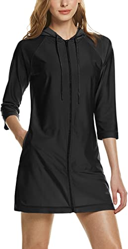 Algopix Similar Product 11 - TSLA Womens Hoodie Zip Front Rash