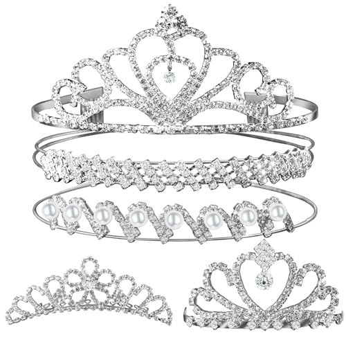 Algopix Similar Product 3 - Teenitor Crown 5pcs Tiaras for Women