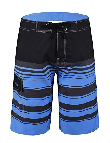 Algopix Similar Product 13 - unitop Mens Beachwear Striped Printed