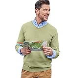 Algopix Similar Product 20 - WoolOvers Mens Combed Cotton V Neck
