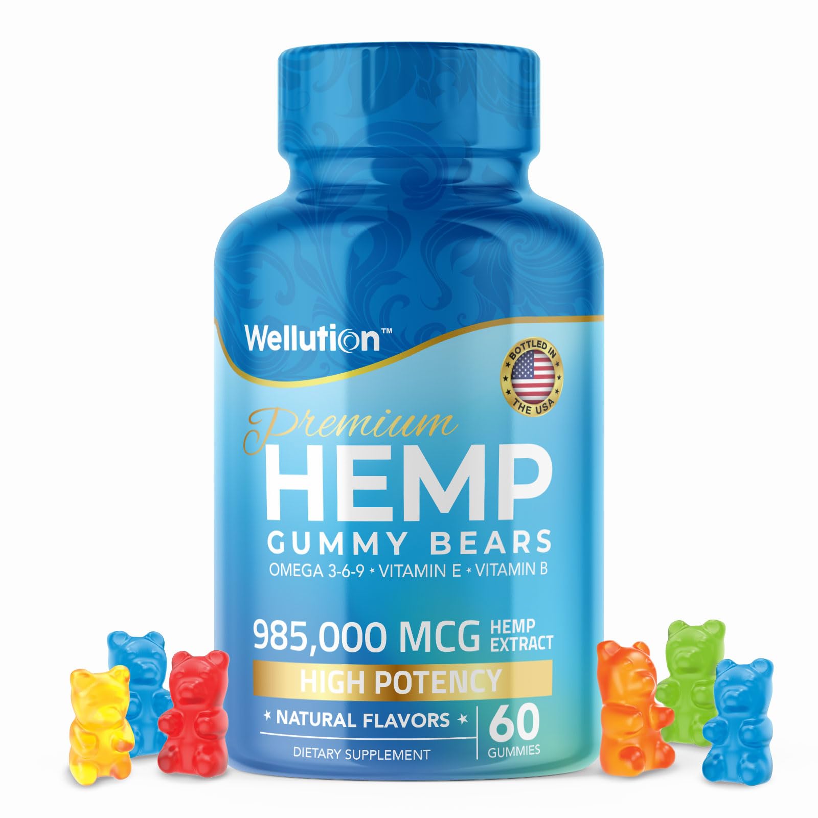 Algopix Similar Product 14 - WELLUTION Hemp Gummies  High Potency