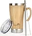Algopix Similar Product 2 - Bamboo Travel Mug with Handle  Leak