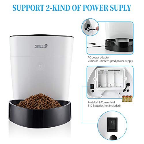 Algopix Similar Product 3 - ROMEKER Automatic Cat Feeder 4L Smart