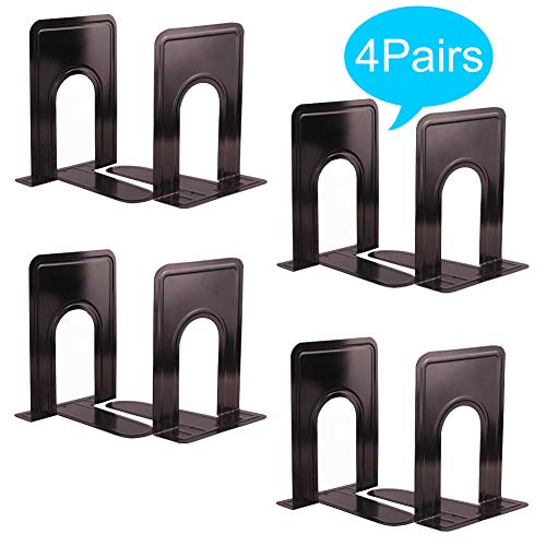 Algopix Similar Product 2 - Metal Bookends Universal Nonskid Heavy