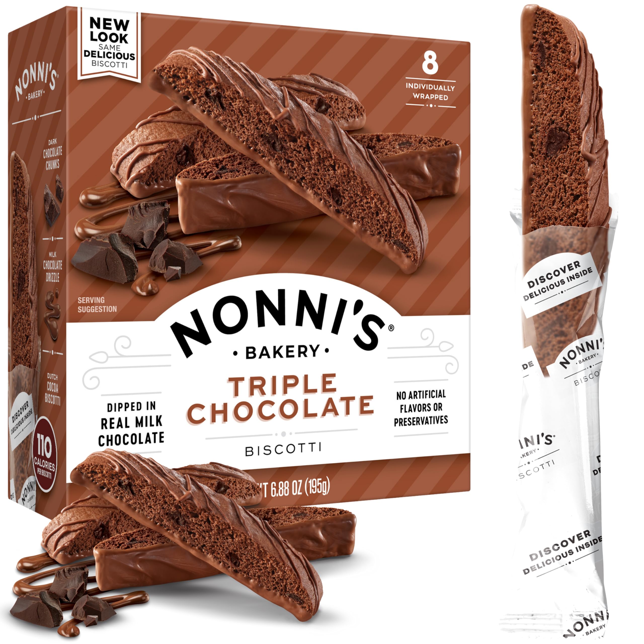 Algopix Similar Product 4 - Nonnis Triple Chocolate Biscotti