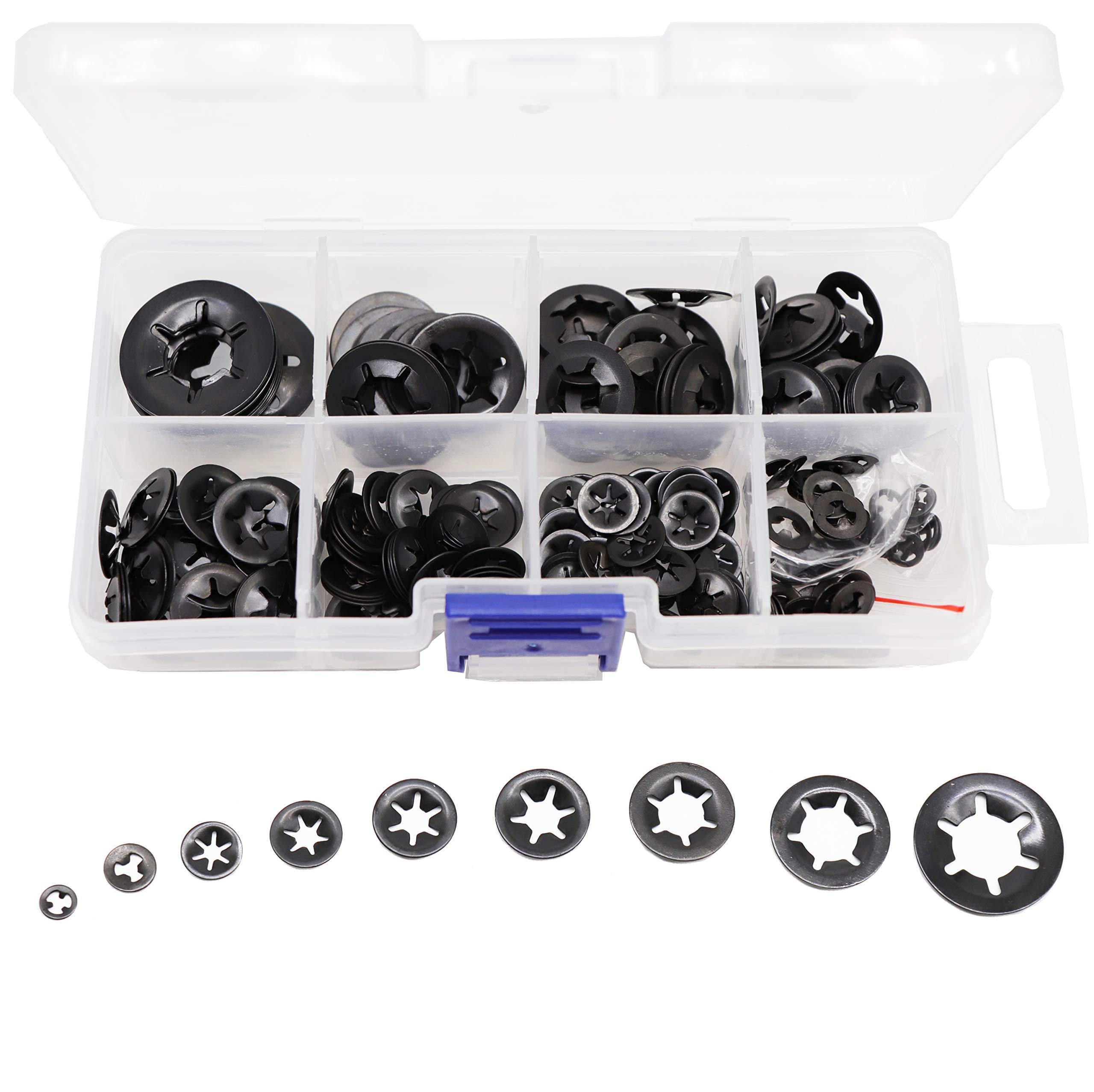 Algopix Similar Product 6 - 260pcs9 Sizes Black Starlock Internal