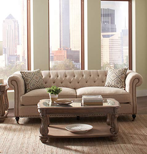 Algopix Similar Product 7 - Benzara Contemporary Fabric  Wood Sofa