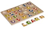 Algopix Similar Product 12 - Toysters Wooden Alphabet Peg Puzzle for