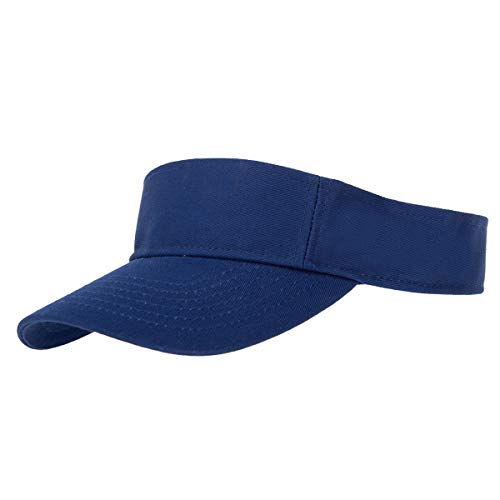 Algopix Similar Product 17 - Royal Blue Sun Visor Hat - Single Piece