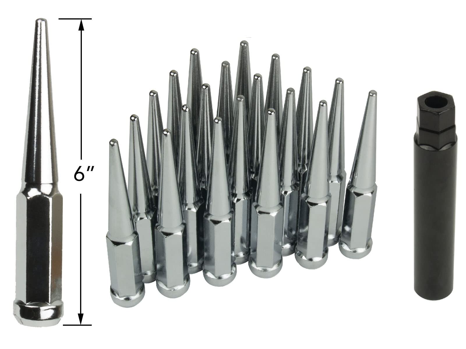 Algopix Similar Product 3 - 24 PCs Extra Long 6 Tall 14x15 Chrome