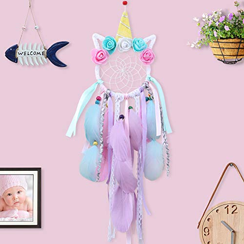 Algopix Similar Product 20 - AerWo Unicorn Dream Catchers for Kids