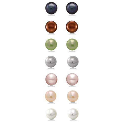 Algopix Similar Product 2 - Splendid Pearls Box Set of 7 pairs of