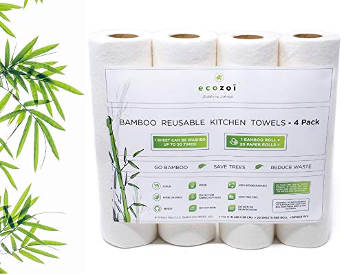 Algopix Similar Product 16 - Ecozoi Reusable Bamboo Paper Towels