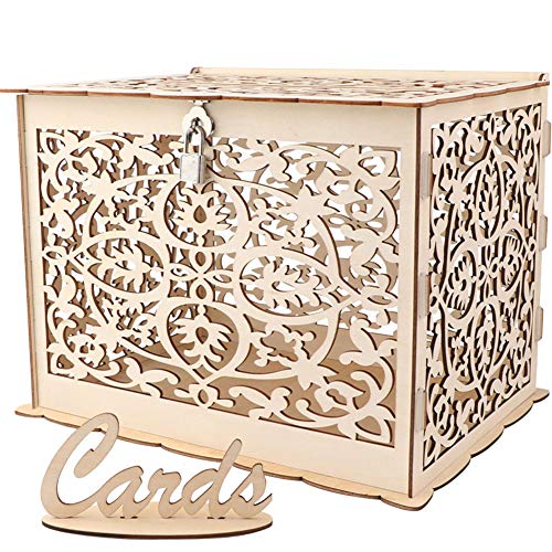 Algopix Similar Product 11 - OurWarm DIY Wedding Card Box with Lock