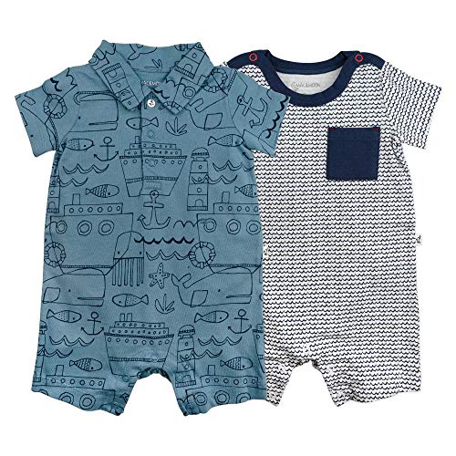 Algopix Similar Product 18 - Baby Boy Romper Set 2Pack Blue Short