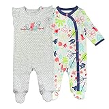 Algopix Similar Product 9 - Baby Girl Sleeper Set 2Pack Footed