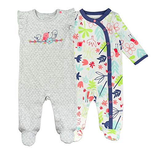 Algopix Similar Product 9 - Baby Girl Sleeper Set 2Pack Footed