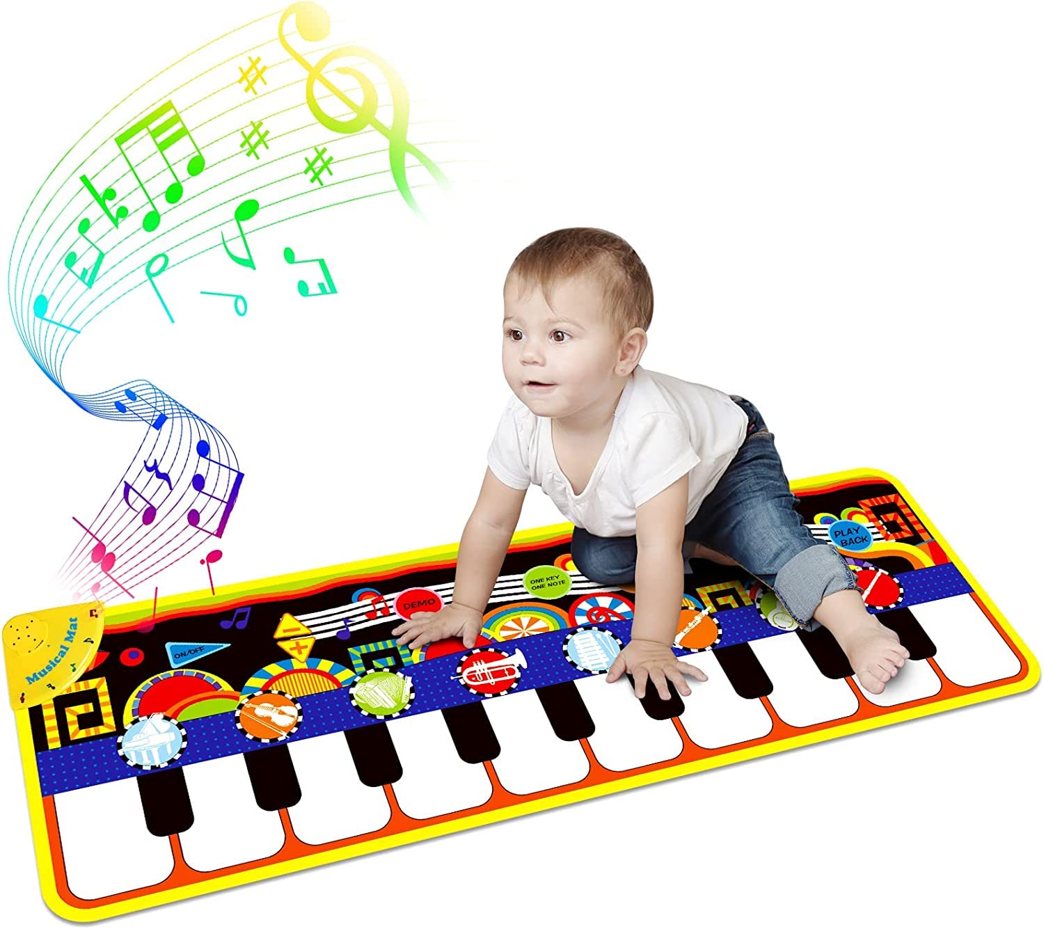 Algopix Similar Product 2 - RenFox Baby Piano Mat with 25 Music