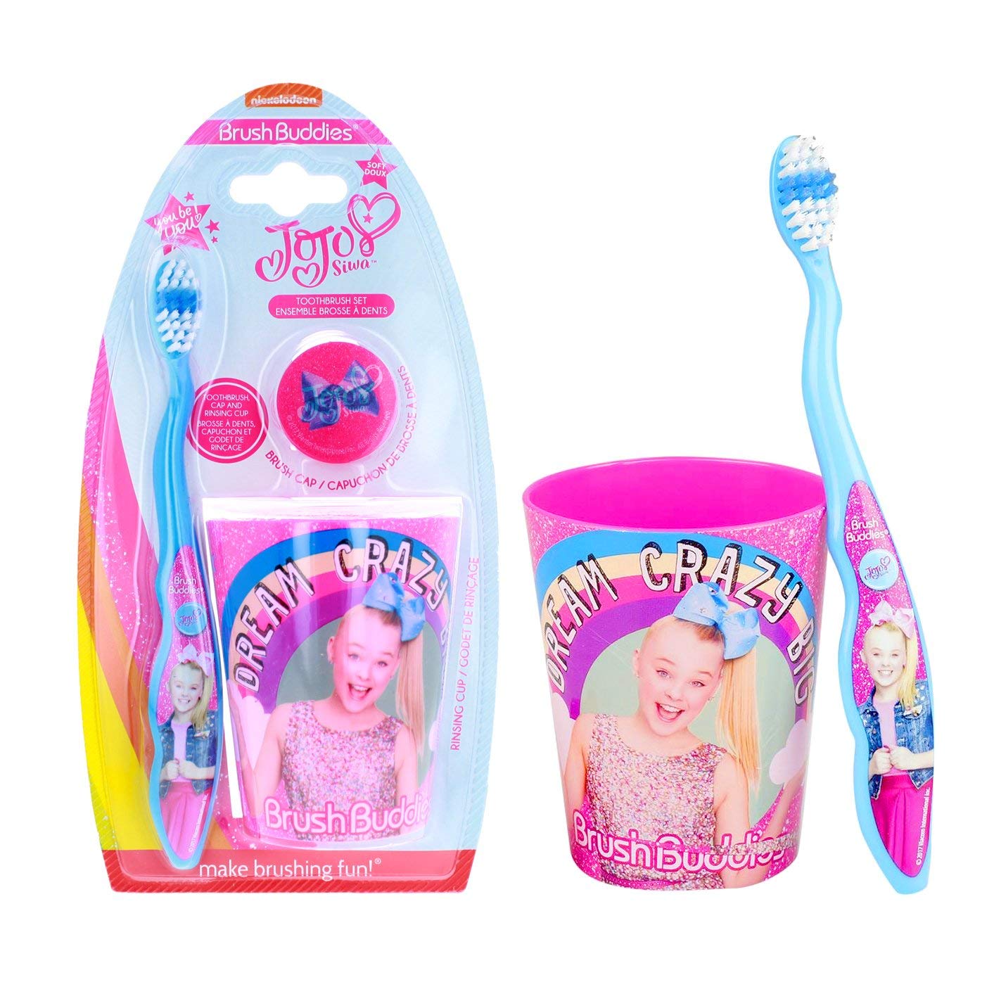 Algopix Similar Product 2 - 4SGM JoJo Pink Toothbrush Set, Multi