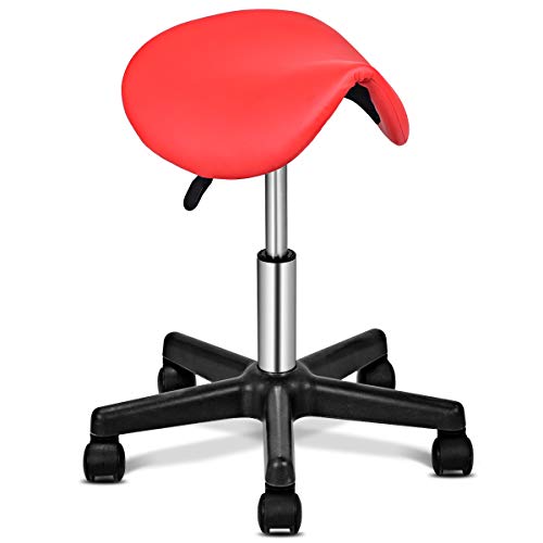 Algopix Similar Product 6 - Giantex Saddle Stool Salon Hydraulic