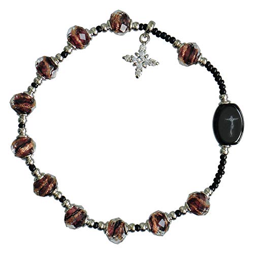 Algopix Similar Product 4 - Murano Glass Thistle Swirl 8mm Rosary
