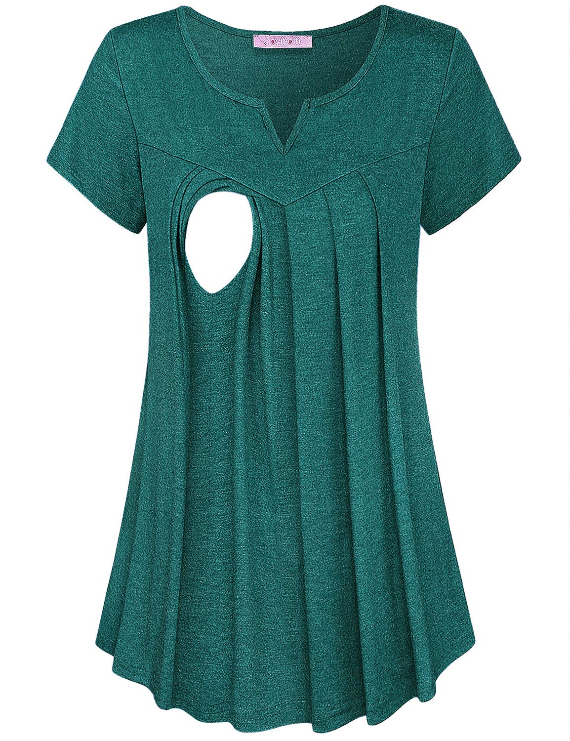 Algopix Similar Product 17 - Joymom Maternity Summer Split V Neck