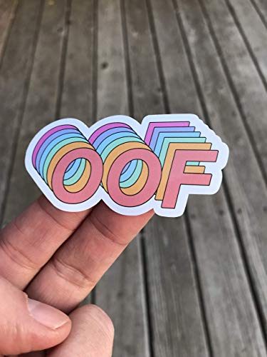 Algopix Similar Product 1 - OOF Sticker Laptop Sticker Water