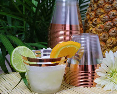 Algopix Similar Product 12 - 100 Rose Gold Plastic Cups  9 Oz