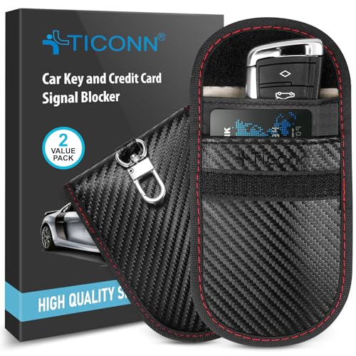 Algopix Similar Product 15 - TICONN 2PK Faraday Bag for Key Fob