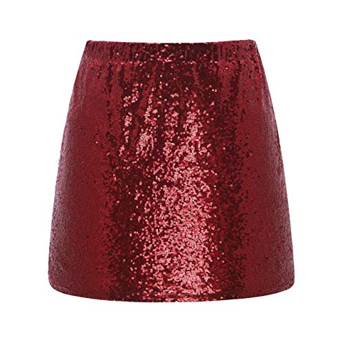 Algopix Similar Product 17 - Metme Womens Sparkle Sequin Skirt Mini
