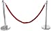 Algopix Similar Product 10 - Red Velvet Rope Stanchion Crowd Barrier