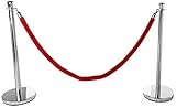 Algopix Similar Product 1 - Red Velvet Rope Stanchion Crowd Barrier